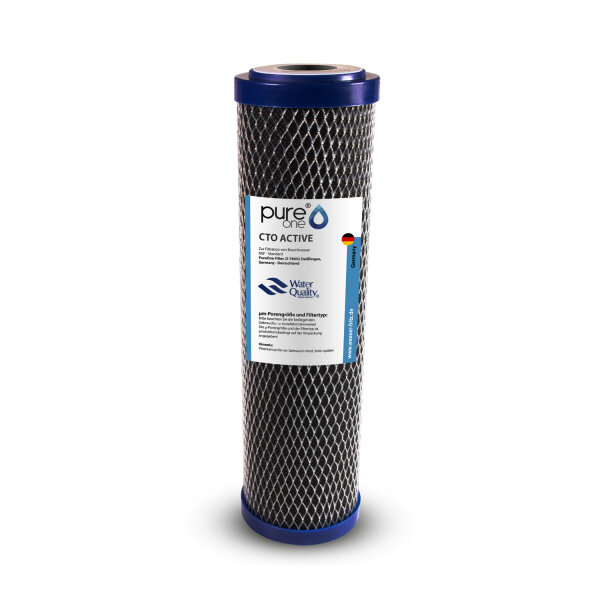 PureOne CTO ACTIVE Filterkartusche -100% Kokos Aktivkohleblock 10µ