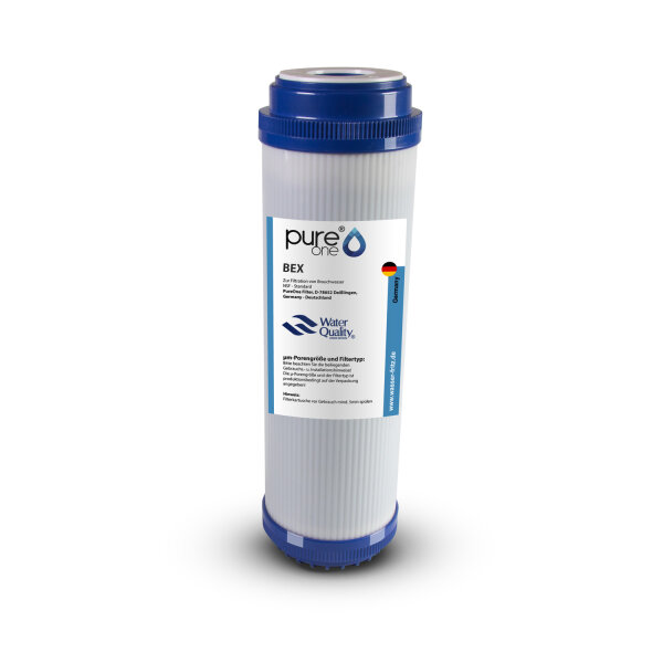 PureOne BEX Filterkartusche - 100% Aktivkohlegranulat mit Sediment Vorfilter 1µ