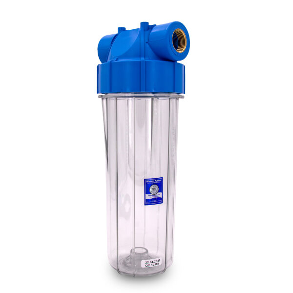 Aquafilter AH-H10B | 10" Filtergehäuse | NSF und WRAS | Druckfest | BSP Anschluss | Druckstabil 6 bar | 1 Zoll