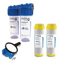 PureOne AKS2 Antikalk-Set. 2-Stufige Filteranlage | Wasserenthärtung 3/4"